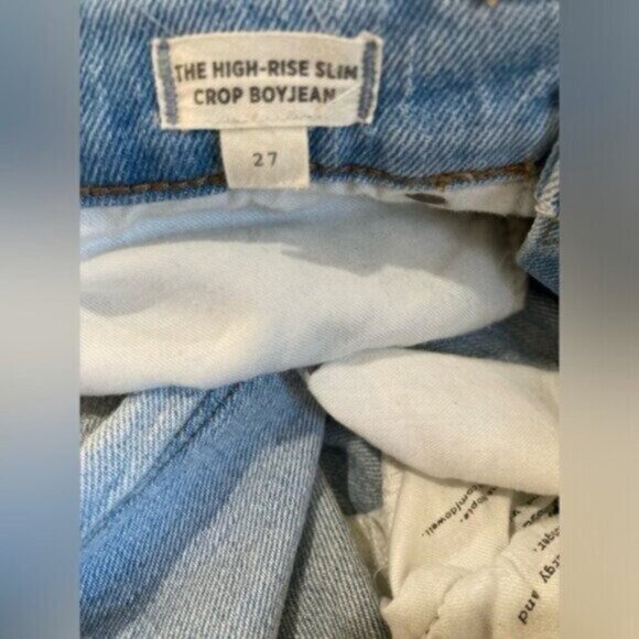 Madewell High Rise Distressed Boyfriend Boho Crop Light Minimalist Beachy Jeans - Picture 8 of 9